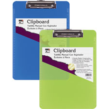 Charles Leonard Rubber Grip Plastic Clipboard