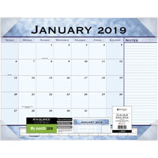 AT-A-GLANCE Slate Blue Monthly Desk Pad Calendar