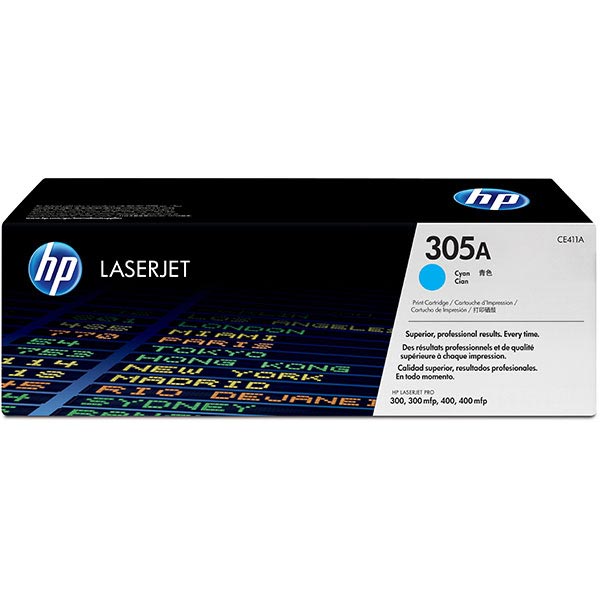 HP CE411AG (HP 305A) Cyan OEM Toner Cartridge