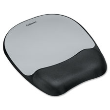 Fellowes Memory Foam Silver Streak Mouse Pad