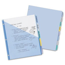 Avery Translucent Write-On Dividers w/Pockets