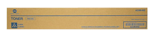 Konica Minolta A33K432 (TN-512C) Cyan OEM Toner Cartridge