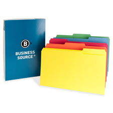 Bus. Source 1/3 Cut One-Ply Tab Legal File Folders