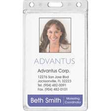 Advantus Vertical Re-sealable Badge Holder