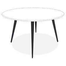 Lorell Round Conference Table Steel Base