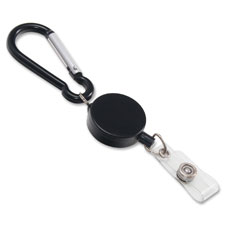 Advantus Metal Badge Reel/Carabiner Set