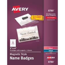 Avery Secure Magnetic Name Badges