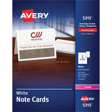 Avery Custom Matte Note Cards w/Envelopes