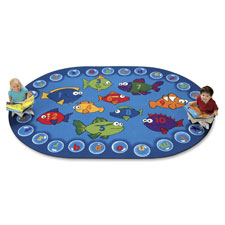 Carpets for Kids Fishing For Literacy Oval Rug