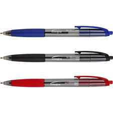 Integra Rubber Grip Retractable Pens