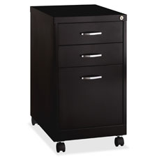 Lorell Black 3-drawer Mobile Pedestal File