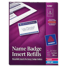 Avery Laser/Inkjet Badge Insert Refills