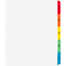 Bus. Source Numbered Tabs TOC Index Dividers