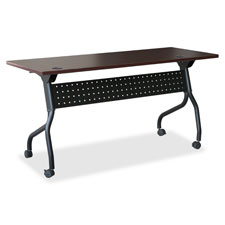 Lorell Mahogany Flip Top Training Table