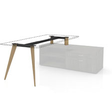 Lorell Relevance Wood Frame f/ 24" L-shape Desk