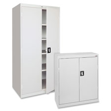 Lorell Fortress Steel Light Gray Storage Cabinet