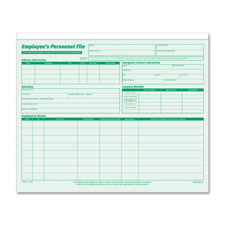 Tops Employee Record File Folders