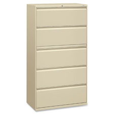 HON Brigade 800 Putty 5-drawer Files