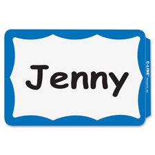 C-Line Self-adhesive Color Border Name Badges