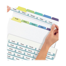 Avery Print & Apply Pastel Tab Label Dividers