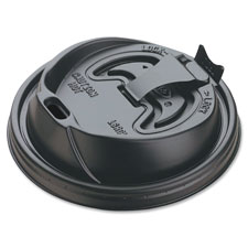 Dart Black Plastic Reclosable Lids