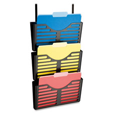 Lorell Plastic Hanging Triple Pocket File Set