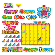 Trend WipeOff Stars/Swirls Calendar Bulletin Set