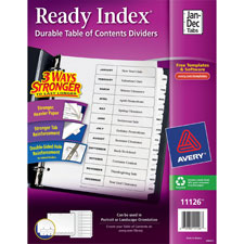 Avery Ready Index Jan-Dec Tab TOC Dividers