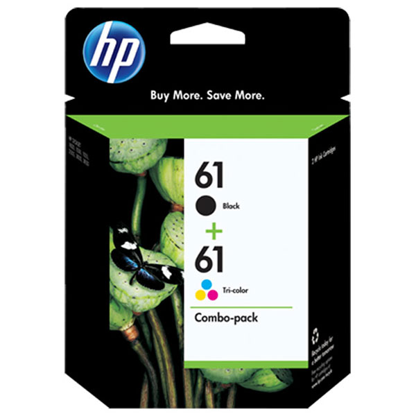 HP CR259FN (HP 61) Black and Tri-Color OEM Ink Cartridge (Combo, 2pk)