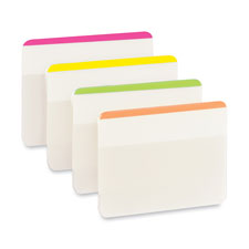 3M Post-it Durable Color Bar Flat File 2" Tabs