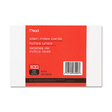 Mead Plain Index Cards