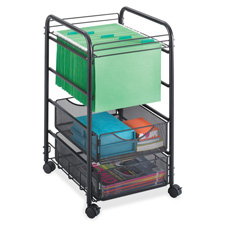 Safco Onyx Mesh Open File Organizer Cart