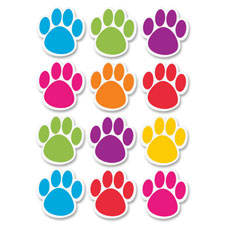 Ashley Prod. Die-cut Magnetic Dry Erase Paw Prints