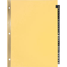 Bus. Source A-Z Black Leather Tab Index Dividers