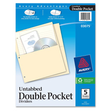 Avery Untabbed Double Pocket Dividers