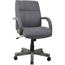 Lorell Gray Fabric High-Back Executive Chair