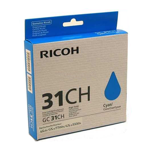 Ricoh 405702 Cyan OEM High Yield Ink Cartridge