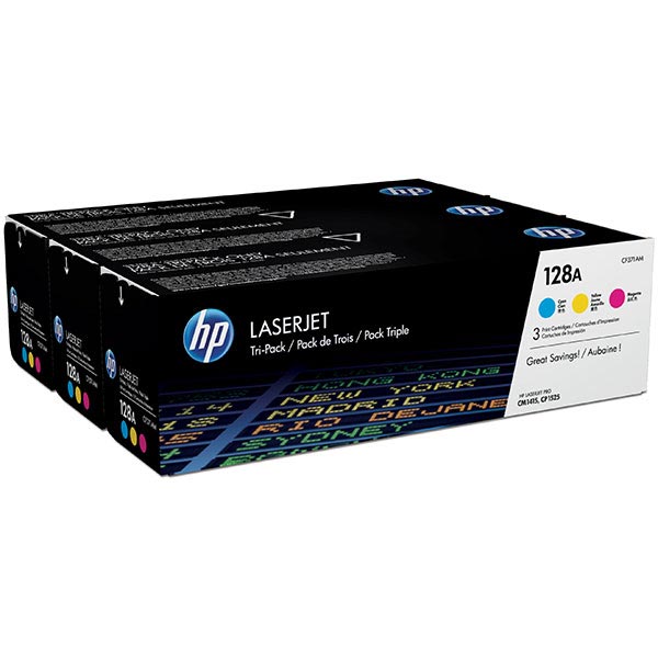 HP CF371AM (HP 128A) Cyan/Magenta/Yellow OEM Toner Cartridge