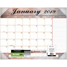 AT-A-GLANCE Marbled Design Desk Pad Calendar