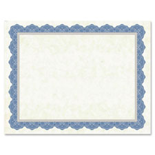 Geographics Drama Blue Border Blank Certificates