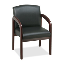 Lorell Deluxe Faux Leather Guest Chairs