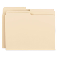 Bus. Source 1/2-cut 1-ply Top Tab File Folders