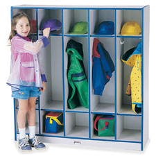 Jonti-Craft Rainbow Accents 5-section Coat Locker