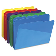 Smead Color Top Tab Poly Slash Pocket Folders