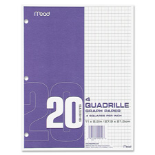 Mead Quad Ruled 3-Hole Graph Paper