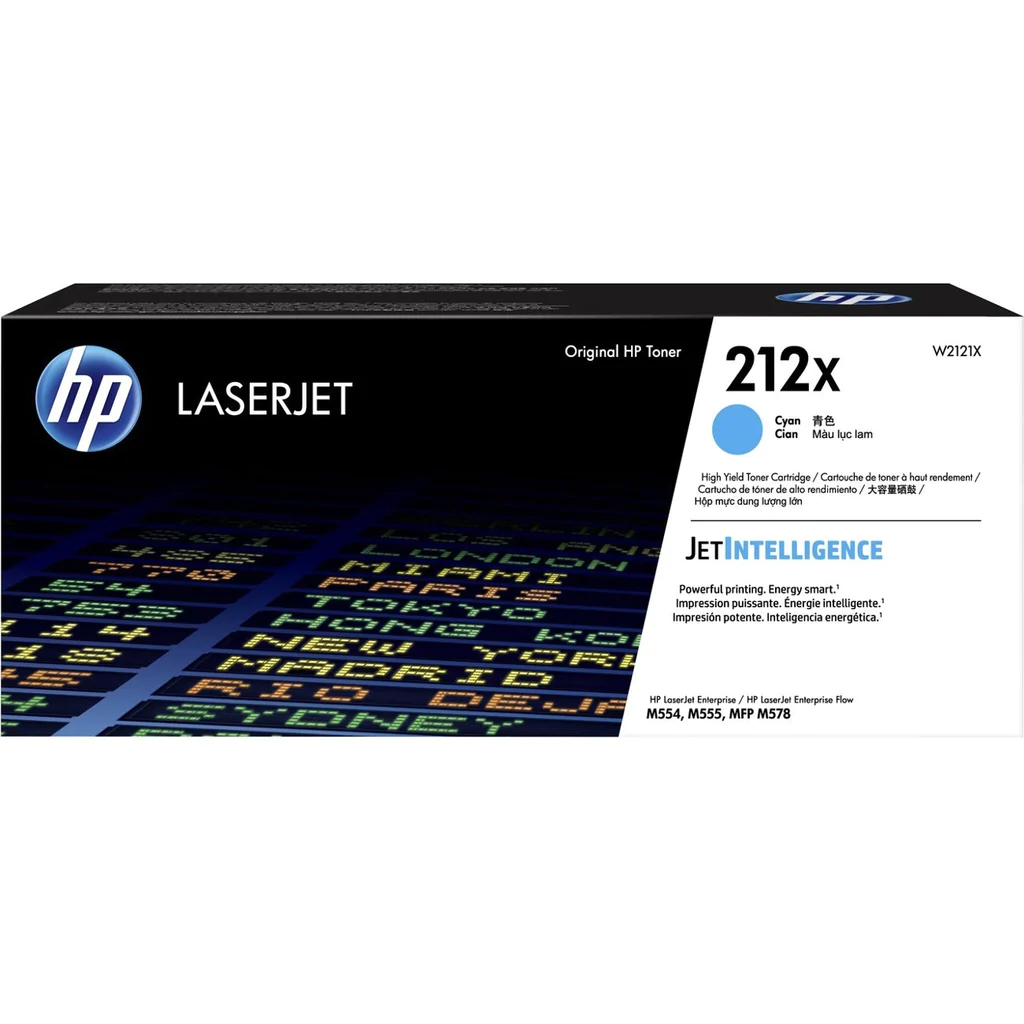 HP W2121X (HP 212X) OEM High Yield Cyan Toner Cartridge