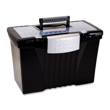 Storex Portable File Storage Box w/Organizer Lid