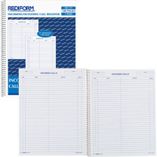 Rediform Incoming/Outgoing Call Register Book