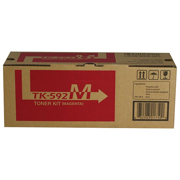 Kyocera Mita 1T02KVBUS0 (TK-592M) Magenta OEM Toner Cartridge