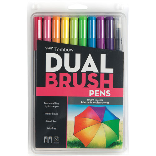 Tombow Dual Brush Bright Palette Pen Set